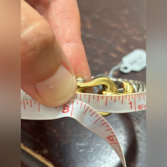 David Yurman Large 18K + Sterling Lock Cuff - Picture 7 of 14